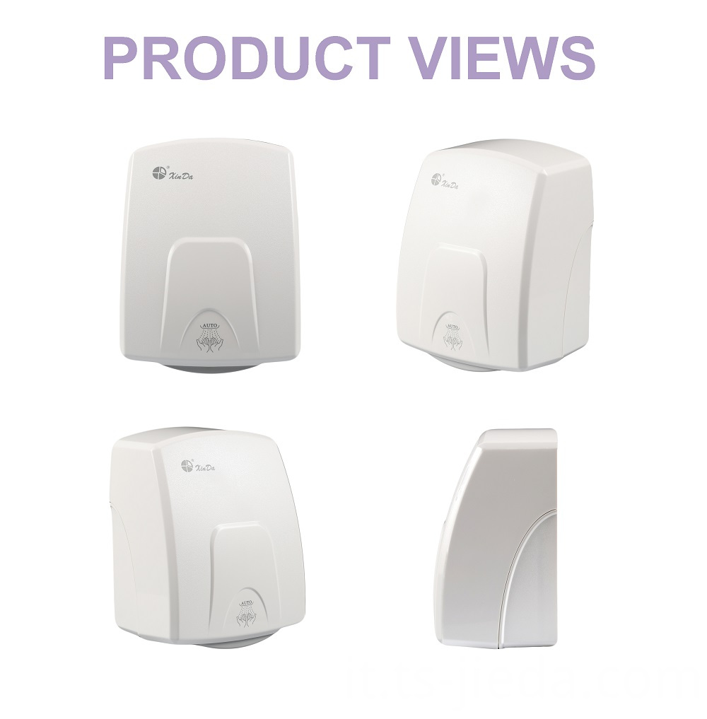 Asciugamani elettrico a parete con sensore a infrarossi Infrared sensor wall-mounted hand dryer